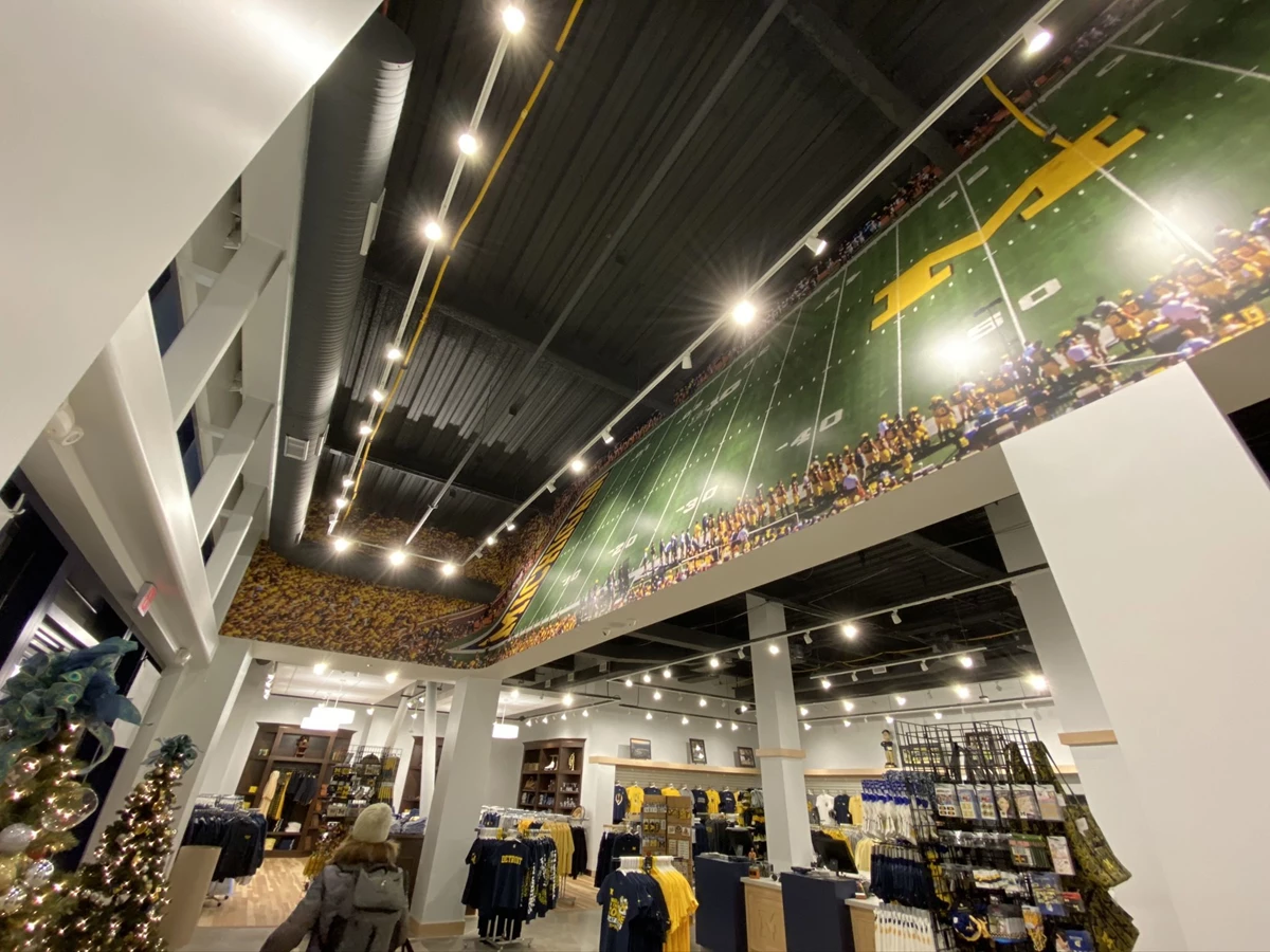 The retail design at the Nashville Predators team store is a total